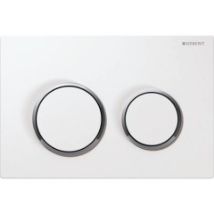 GEBERIT ovládací tlačítko OMEGA20, bílá/pochromovaná lesklá/bílá ( 115.085.KJ.1 )
