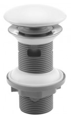 Umyvadlová výpust 5/4“ pro přepad, click-clack, keramická zátka, tl.20-70mm, bílá  (38TP0171I)