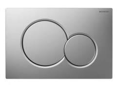 GEBERIT ovládací tlačítko  SIGMA01 Easy to clean, pro 2 množství splachování, chrom matný (115.770.JQ.5)
