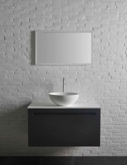 THIN kulaté umyvadlo na desku, 390x145mm, bílá mat ( WN185 ) (49)