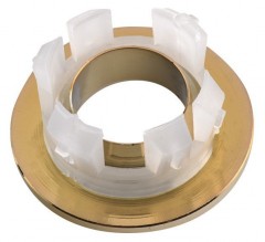 Kovová krytka přepadu umyvadla, 30mm, zlatá (AR912) (3)