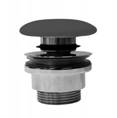 GSI umyvadlová výpust 5/4“, click-clack, keramická zátka, černá mat (PCS26)