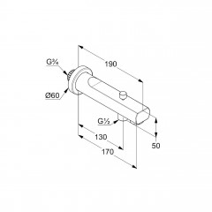 KLUDI vanový výtok s přepínačem DN20 chrom (1350105) (2)