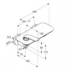KLUDI BALANCE sprchová jednopáková baterie, bílá/chrom (527109175) (2)