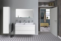 GODIVA dvojumyvadlo 119x44cm, litý mramor, bílá (GU119) (5)
