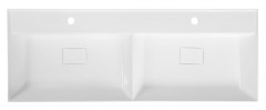 GODIVA dvojumyvadlo 119x44cm, litý mramor, bílá (GU119) (8)