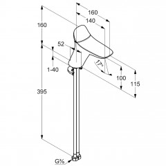 KLUDI AMBA umyvadlová stojánková jednopáková baterie bez výpusti, chrom (530260575) (7)