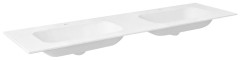 ARUBA dvojumyvadlo uprostřed, 170x51,5 cm, Rockstone bílá mat (AR170-B2M)