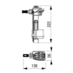 SCHWAB napouštěcí ventil, boční přívod 1/2" (747U-038)