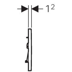 GEBERIT ovládací tlačítko SIGMA20 SQUARE Easy to clean pochromovaná matná/lesklá/matná ( 115.883.JQ.1 )
