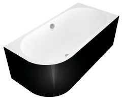 ASTRA R MONOLITH asymetrická vana 160x75x60cm, bílá/černá (34611MB)