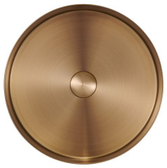 AURUM nerezové kulaté umyvadlo, průměr 38 cm, včetně výpusti, růžové zlato matné (AU301) (4)