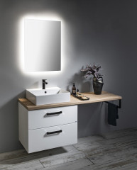 VEGA sestava koupelnového nábytku, š. 125 cm, bílá/dub platin (VG064-03) (5)