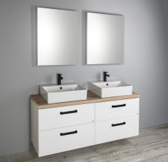 VEGA sestava koupelnového nábytku, š. 125 cm, bílá/dub platin (VG064-04) (5)