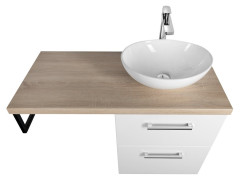 VEGA sestava koupelnového nábytku, š. 97,5 cm, bílá/dub platin (VG052-02) (5)