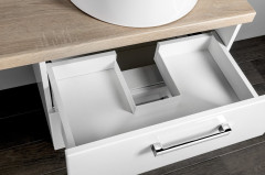 VEGA sestava koupelnového nábytku, š. 97,5 cm, bílá/dub platin (VG052-02) (6)