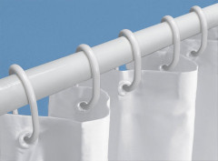 KROUŽKY na koupelnové závěsy plastové bílé  ( 0268100000 ) (3)