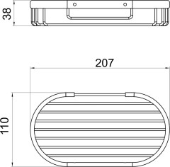 NOVATORRE DRÁTĚNÝ DRŽÁK HOUBY CHROM ( 6008.0  ) (2)