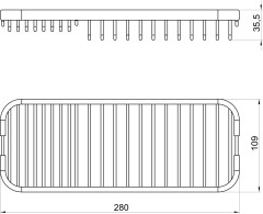 NOVATORRE DRÁTĚNÝ DRŽÁK HOUBY A MÝDLA CHROM  (6066,0) (2)
