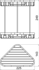 NOVATORRE DRÁTĚNÁ DVOJITÁ ROHOVÁ POLIČKA MALÁ   (6071,0) (2)