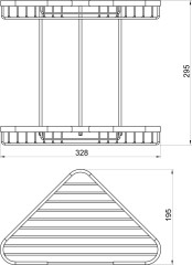 NOVATORRE DRÁTĚNÁ DVOJITÁ ROHOVÁ POLICE VELKÁ   (6070,0) (2)