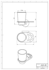 NOVATORRE 1 DRŽÁK SKLENIČKY A KARTÁČKŮ CHROM  (6149,0) (2)