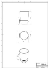 NOVATORRE 1 DRŽÁK KARTÁČKŮ SKLO CHROM  (6106,0) (2)