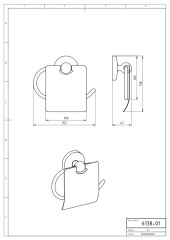 NOVATORRE 1 ZÁVĚS TOALETNÍHO PAPÍRU S KRYTEM CHROM  (6138,0) (2)