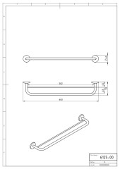 NOVATORRE 1 DVOJITÝ DRŽÁK RUČNÍKŮ 660 CHROM  (6125,0) (2)