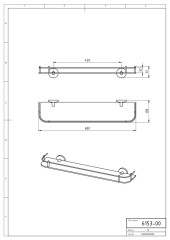NOVATORRE 1 POLIČKA SE ZÁBRADLÍM 600 mm CHROM (6153,0) (2)