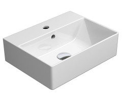 KUBE X keramické umyvadlo 45x35cm, broušená spodní hrana, bílá ExtraGlaze (94859111)