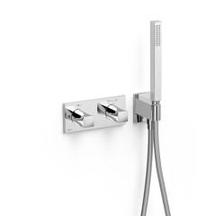 TRES B-SYSTÉM podomítkový sprchový set s termostatickou baterií, 2-cestný, chrom (30725201)