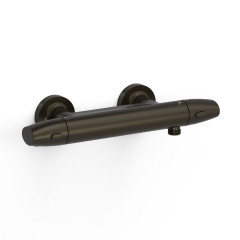 TRES termostatická sprchová baterie nástěnná 150mm, černý bronz (19016403KMB)