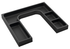 LINDO "U" organizér 372x36x323mm, plast, antracit (LD001)