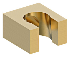 Držák sprchy hranatý, pevný, zlato mat (1205-14GB)