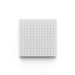 TRES hlavová sprcha se sprchovým deštěm 405x405mm, stropní vestavěná, matná bílá barva (13495101BM)