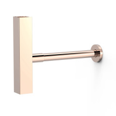 TRES sifon umyvadlový pohledový G11/4x32mm, výsuvný, s krytem, růžové zlato (10710342OP)