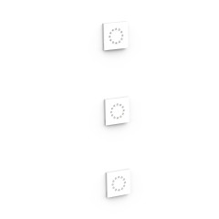 TRES trysky hydromasážní podomítkové 3 kusy 80x80 mm, bílá mat (13451501BM)