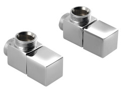 CUBE připojovací sada ventilů ruční rohová, Chrom (CP4010S)