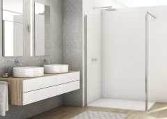 DIVERA WALK-IN pevná stěna samostatná s vodorovnou vzpěrou (D22WI1H)