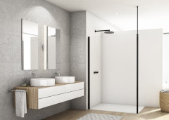 DIVERA WALK-IN pevná stěna samostatná se stropní vzpěrou (D22WI1V)