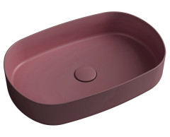 INFINITY OVAL keramické umyvadlo na desku, 55x36cm, maroon red (10NF65055-2R)