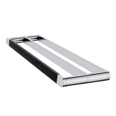 NAVA Držák na ručníky dvojitý 58 cm, chrom / černý mat (NA 28061D)