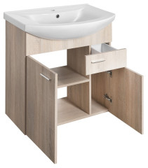 ZOJA umyvadlová skříňka 71,5x74x34cm, dub platin (51175) (3)