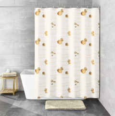 KOUPELNOVÝ ZÁVĚS MIAMI 180x200cm  textilní, bílý/béžový  ( 5163216305 ) (5)