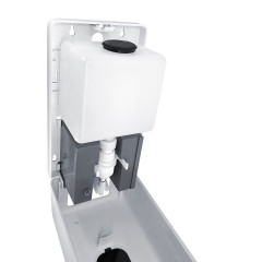 Bezdotykový zásobník dezinfekčního gelu nebo tekutého mýdla 1200 ml, bílý (HPU 31S-M)