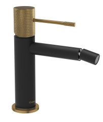 SOLARIS stojánková bidetová baterie bez výpusti, černá/zlato mat (WD003G)