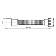 Flexi dopojení s plastovou převlečnou matkou 5/4", 32/40 (151.178.0) (2)