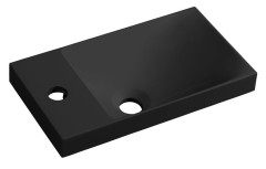 AGOS umývátko, litý mramor, 40x22cm, levé/pravé, černá mat (AS400B)