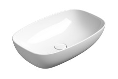 NUBES keramické umyvadlo na desku 60x38cm, bílá ExtraGlaze (978311)